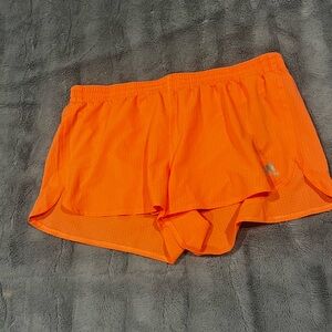 Adidas NWT Women's Athletic Running Shorts L Neon Orange Athleisure